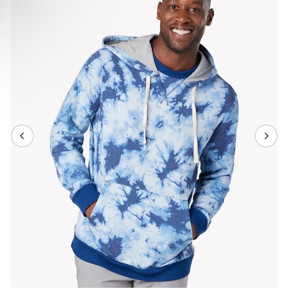 chubbies the far out hoodie blue tie dye men xxlarge